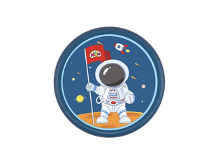 Disc zburator pentru copii, design astronaut, jucarie interactiva, multicolor, pentru baieti