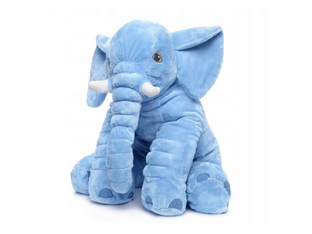 Elefant de plus pentru copii, 60 x 25 x 45 cm, Albastru