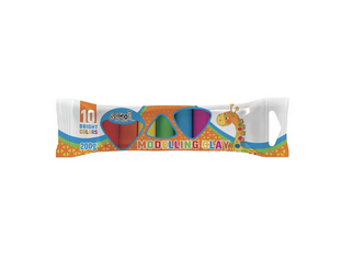 Plastilina s-cool, 10 culori/set, 200 g
